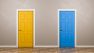 Two Closed Doors Side By Side