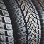 Close up photo of tire tread