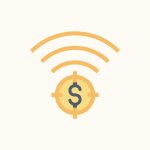 Illustration of a dollar sign with sound amplification rings around it