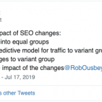 Screenshot of a tweet from Portent during MozCon