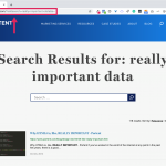 Screenshot of Portent blog highlighting search URL parameters.